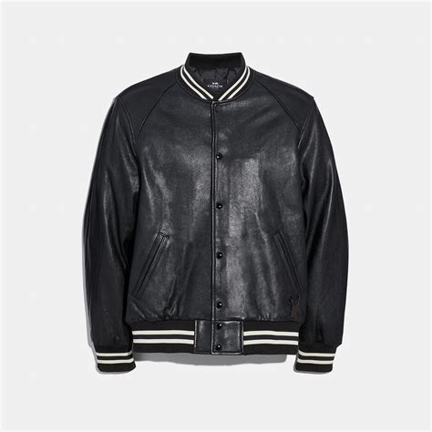 coaching jackets cheap|coach leather varsity jacket men.